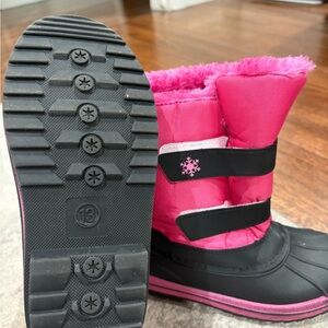 Amazon Kids' Pink and Black Winter Boots